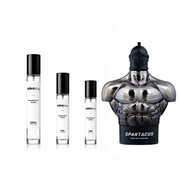 Small sample bottle of Spartacus Armaf perfume by The Scent Plug, showcasing the fragrance decant with its label.