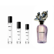Symphony Louis Vuitton decant sample by The Scent Plug, featuring elegant packaging and a luxurious fragrance bottle.