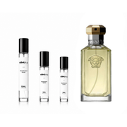 Sample of The Dreamer Versace perfume decant by The Scent Plug, showcasing the elegant bottle and packaging.