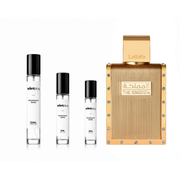 The Kingdom For Men Lattafa Perfumes decant sample bottle from The Scent Plug, featuring a sleek design and fragrance label.