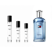Tommy New York Tommy Hilfiger decant sample bottle with branding, featuring a clear container and label displaying product details.