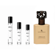 Decant of Vanilla 01 by Swiss Arabian from The Scent Plug, showing the small sample bottle with the fragrance label.