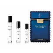 Versace Man Eau Fraiche Extreme perfume sample decant by The Scent Plug, featuring the sleek bottle design.