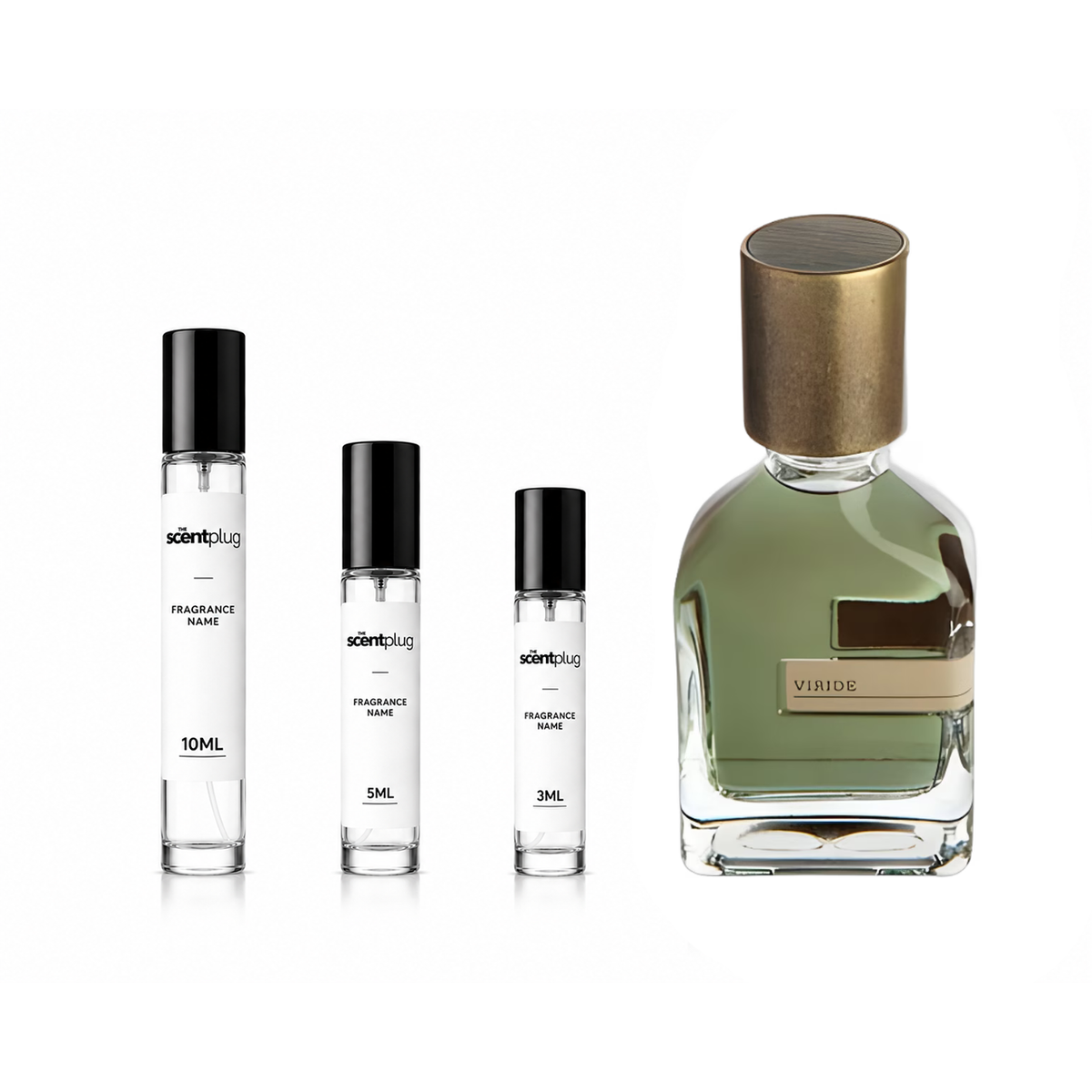 Viride Orto Parisi decant sample bottle, showcasing the fragrance with elegant packaging and branding details.