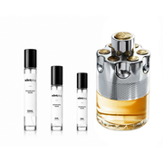 Sample of Wanted Azzaro fragrance decant by The Scent Plug, showcasing the small bottle with elegant label and cap.
