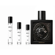 Wolf Rayhaan decant sample by The Scent Plug, featuring a sleek bottle with the fragrance label visible, designed for personal use.