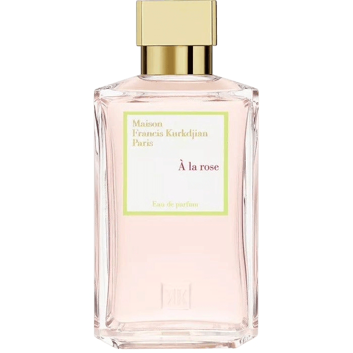 Maison Francis Kurkdjian À la Rose Eau De Parfum tester bottle with elegant pink and clear glass design.