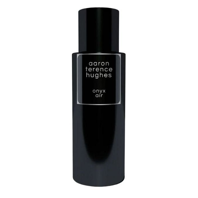 Aaron Terence Hughes Onyx Air extrait de parfum spray in 1.7 oz bottle, elegant black packaging with silver accents.