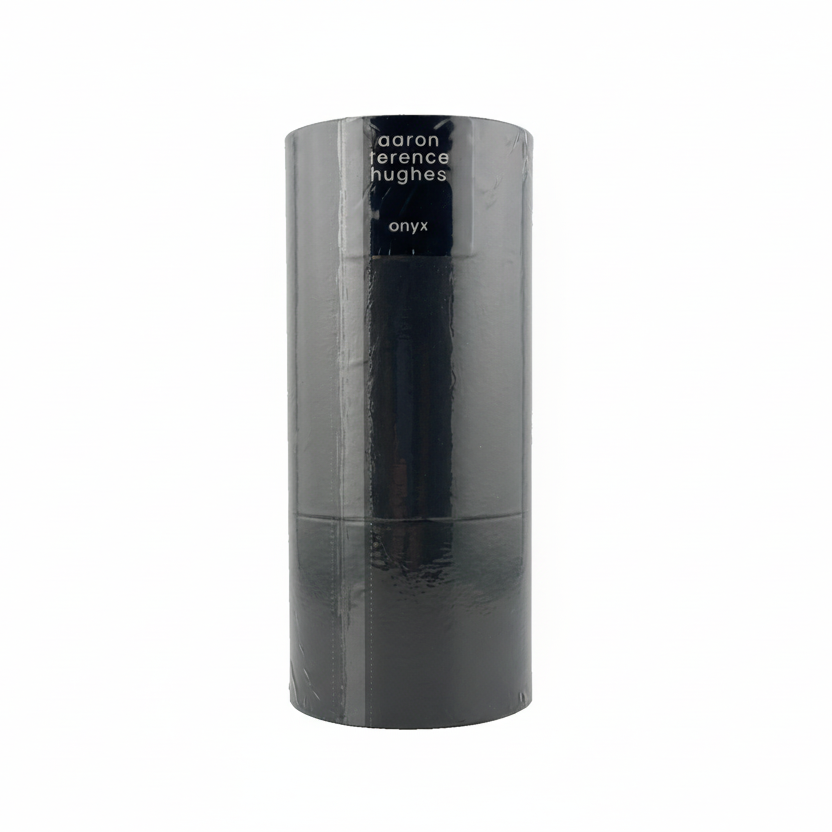 Aaron Terence Hughes Onyx Air extrait de parfum spray bottle with sleek black and silver design, 50ml fragrance.