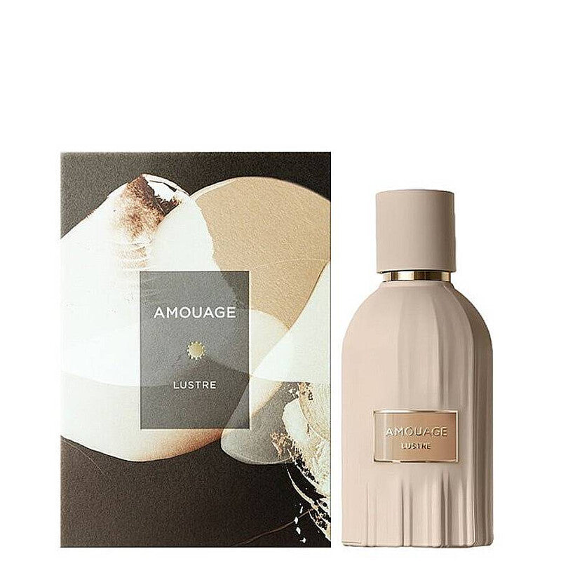 Amouage Lustre Eau de Parfum spray bottle, 3.4 oz (100ml), elegant fragrance packaging for women.
