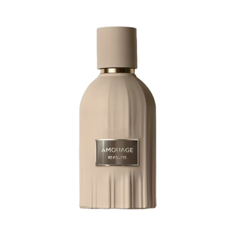 Amouage Reasons Eau De Parfum spray bottle, 3.4 oz, 100ml, elegant perfume with floral and woody notes