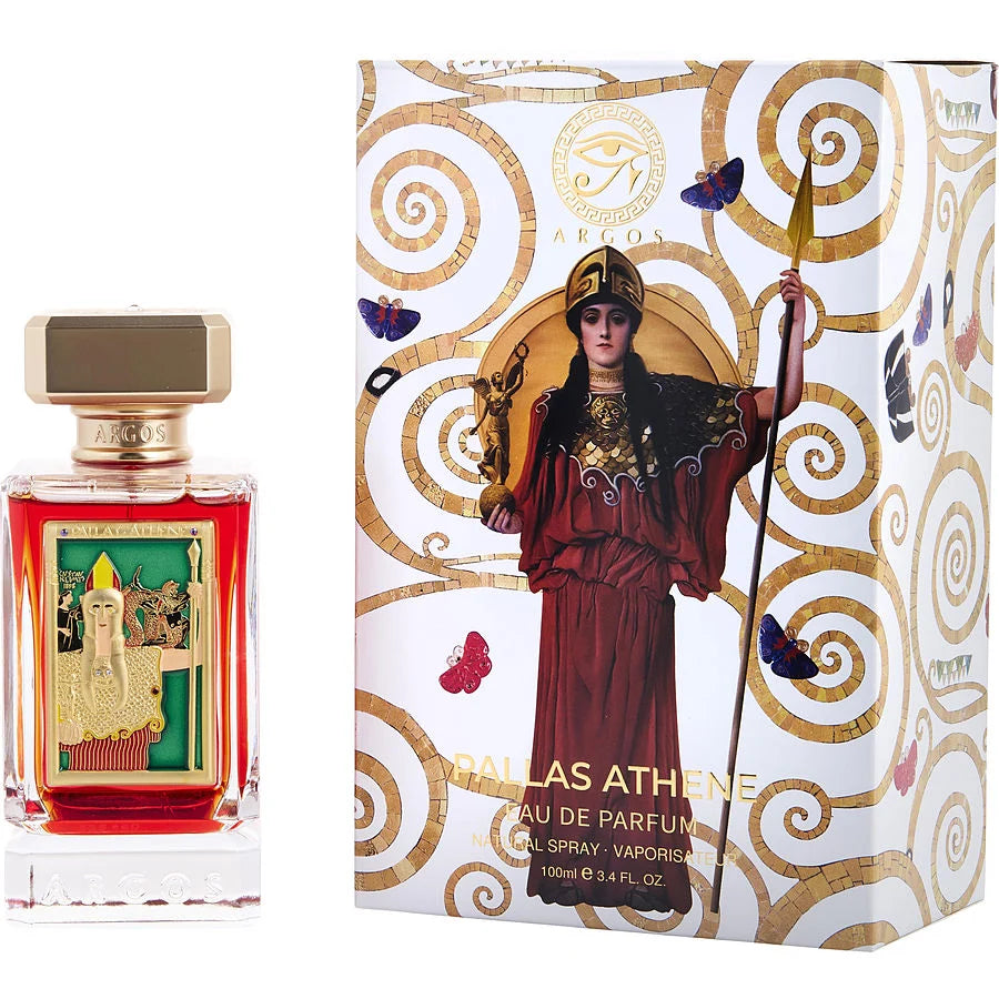 Argos Pallas Athene Eau De Parfum spray bottle, 3.4 oz (100ml), elegant perfume with floral and woody notes, in a sleek bottle