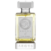 Argos Pour Homme Eau de Parfum bottle with sleek design and silver cap, showcasing the Argos fragrance for men.