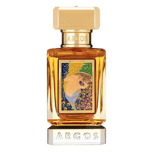 Argos Danae Eau De Parfum spray in 3.4 oz (100ml) bottle, elegant fragrance with floral and woody notes, in a sleek perfume bottle.