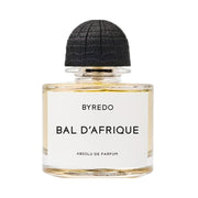 Byredo Bal D'Afrique Absolu de Parfum bottle with elegant design and fragrance details visible.