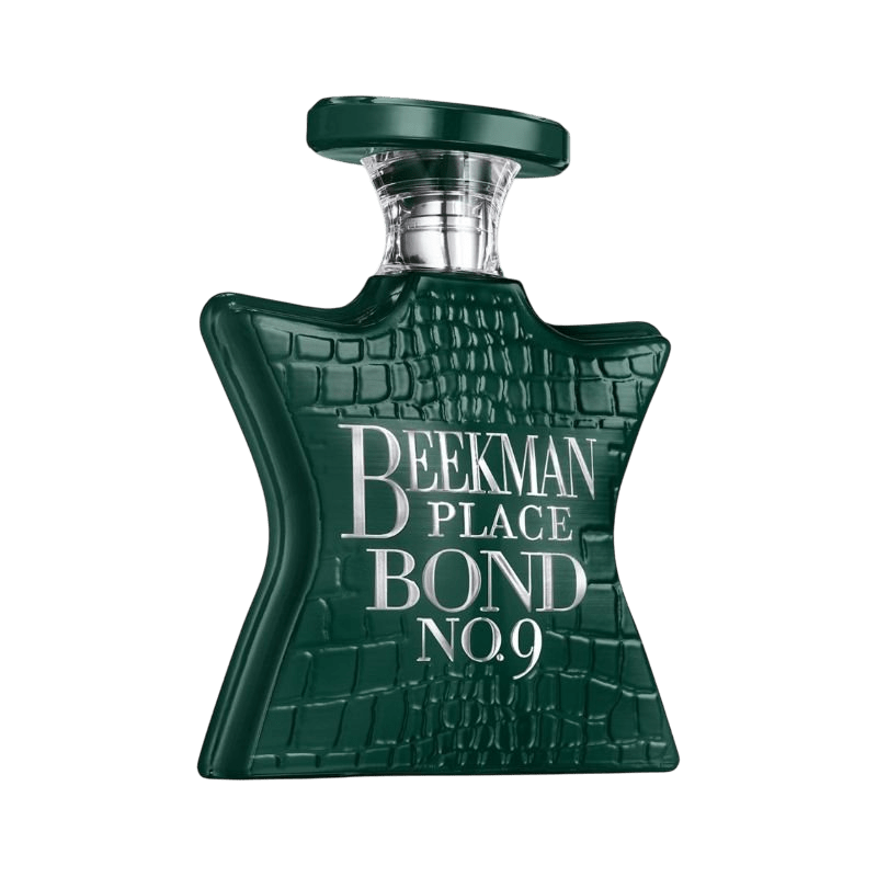 Bond No. 9 Beekman Place Eau De Parfum spray bottle, 3.4 oz (100ml), elegant glass bottle with fragrance label.