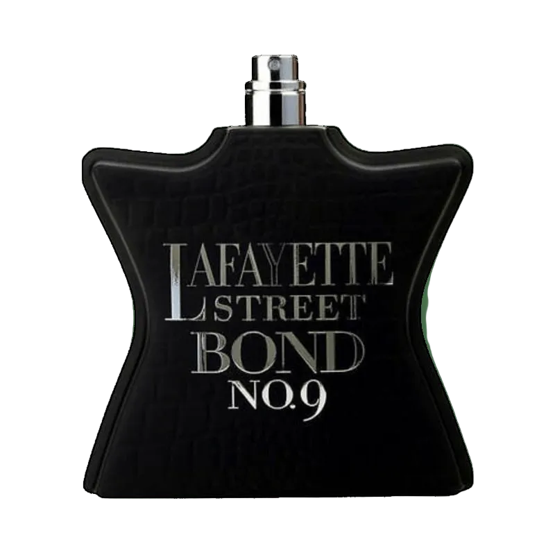 Bond No. 9 Lafayette Street Eau De Parfum tester bottle, 3.4 oz spray, with clear glass and label displaying brand and scent details.