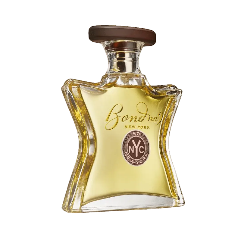 Bond No. 9 So New York Eau de Parfum spray in 3.4 oz (100ml), elegant glass bottle with sleek design.