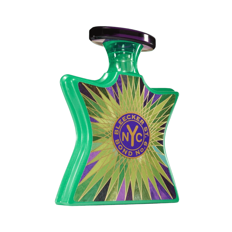 Bond No. 9 Bleecker Street Eau de Parfum bottle with sleek design and label, showcasing the iconic fragrance.