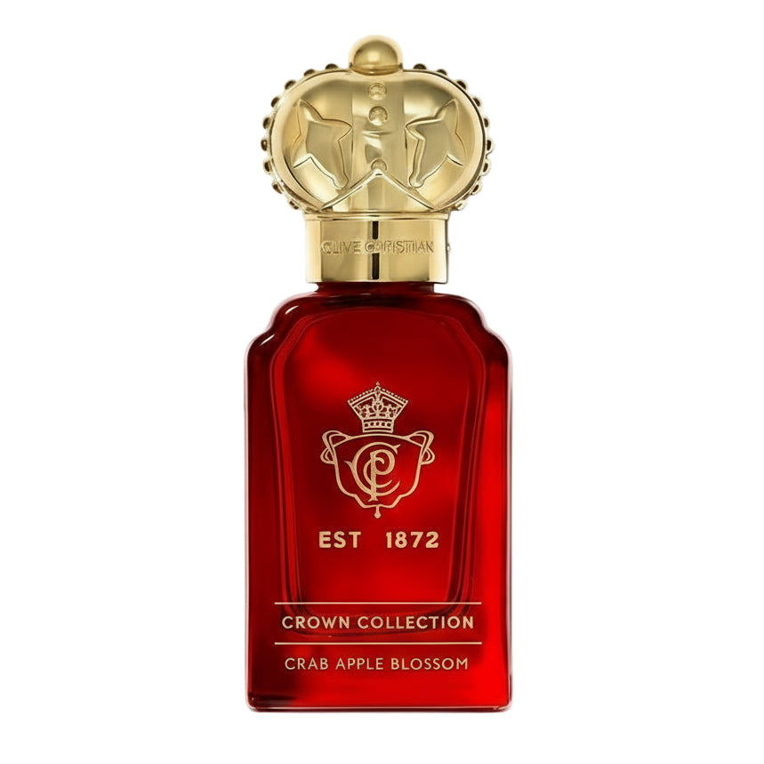 Clive Christian Crab Apple Blossom parfum spray in 1.7 oz bottle, featuring elegant floral design and luxurious fragrance.