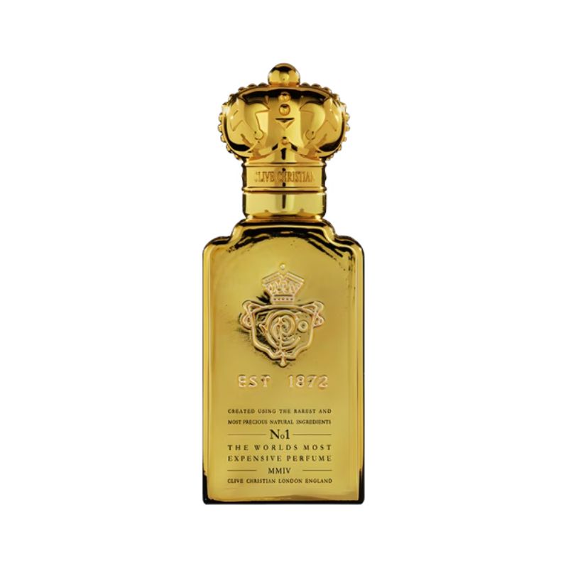 Clive Christian No. 1 Masculine parfum spray in a 50ml bottle, featuring elegant packaging and sophisticated design.