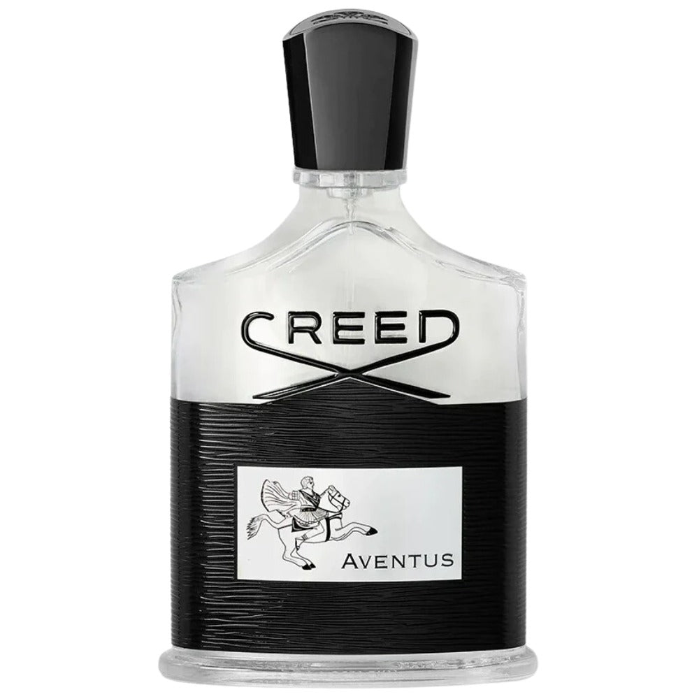 Creed Aventus Eau de Parfum spray bottle, 16.6 oz (490ml), elegant fragrance bottle with Creed branding and sophisticated design.