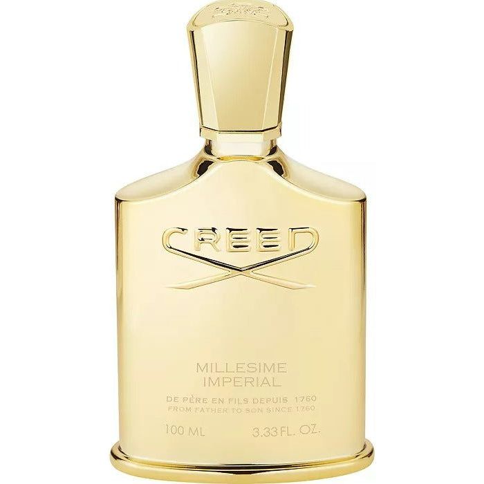 Creed Millésime Impérial Eau de Parfum spray bottle, 3.4 oz (100 ml), elegant packaging and design visible.