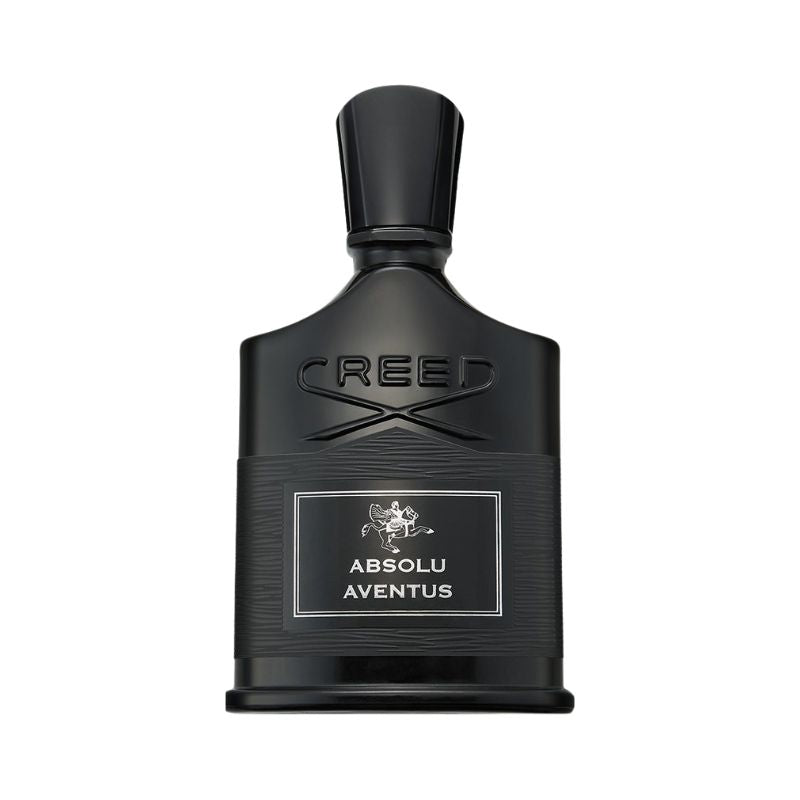 Creed Aventus Absolu 2025 Eau de Parfum spray in 3.4 oz bottle with cap, showcasing elegant packaging and branding.