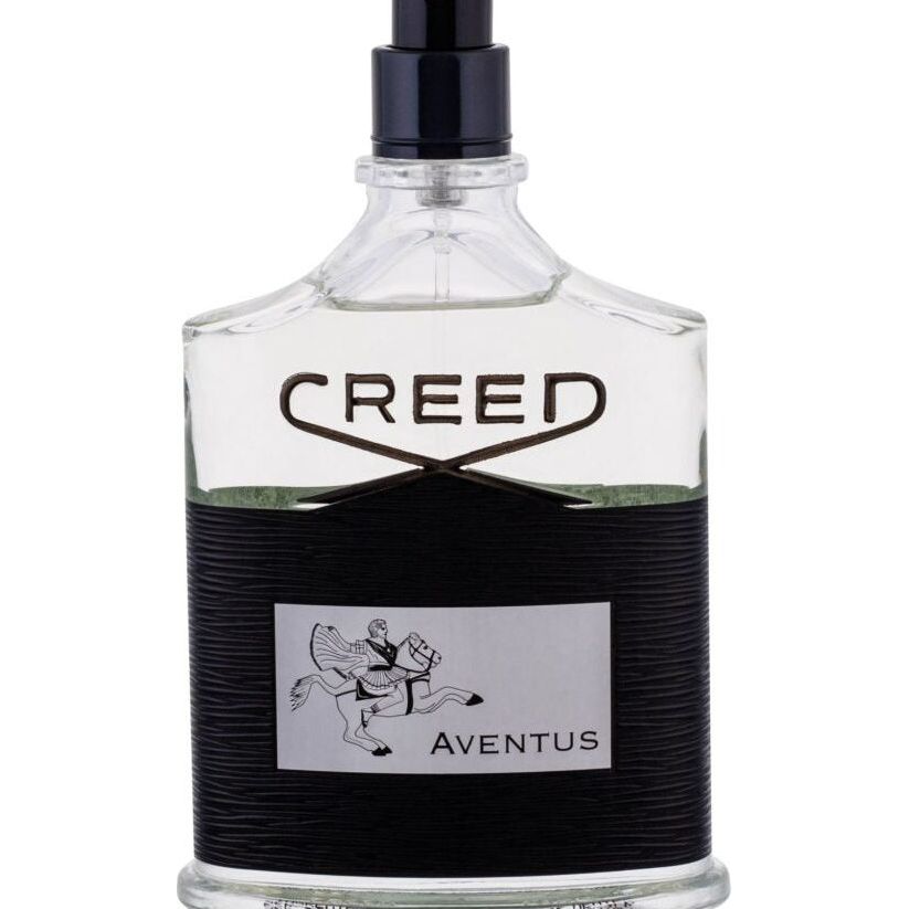 Creed Aventus Eau de Parfum tester bottle, 3.4 oz (100ml), spray with cap, showcasing the classic Creed fragrance packaging.