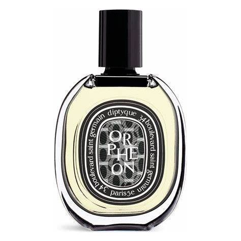 Diptyque Orphéon Eau De Parfum spray bottle, 2.5 oz, elegant fragrance with floral and woody notes.