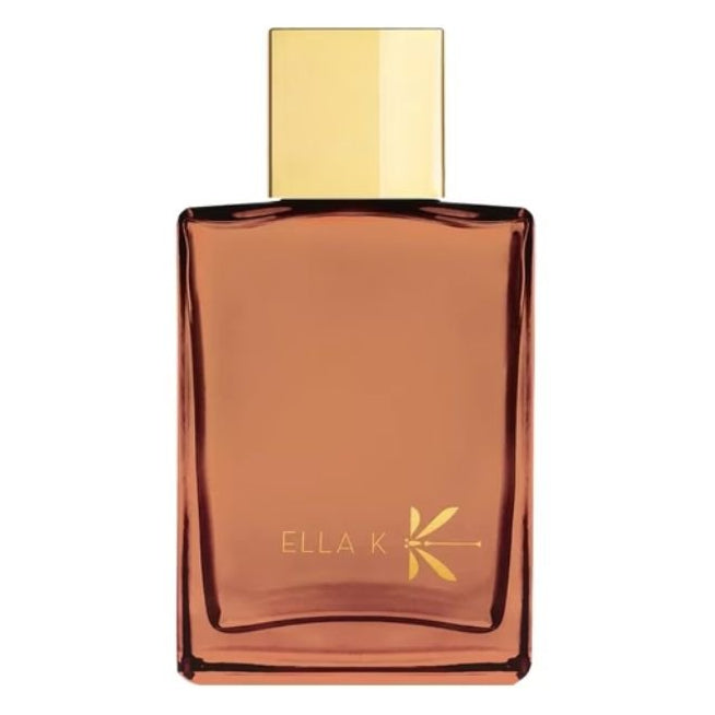Ella K Amber K Eau de Parfum spray in 3.4 oz bottle, featuring warm amber scent and elegant packaging.