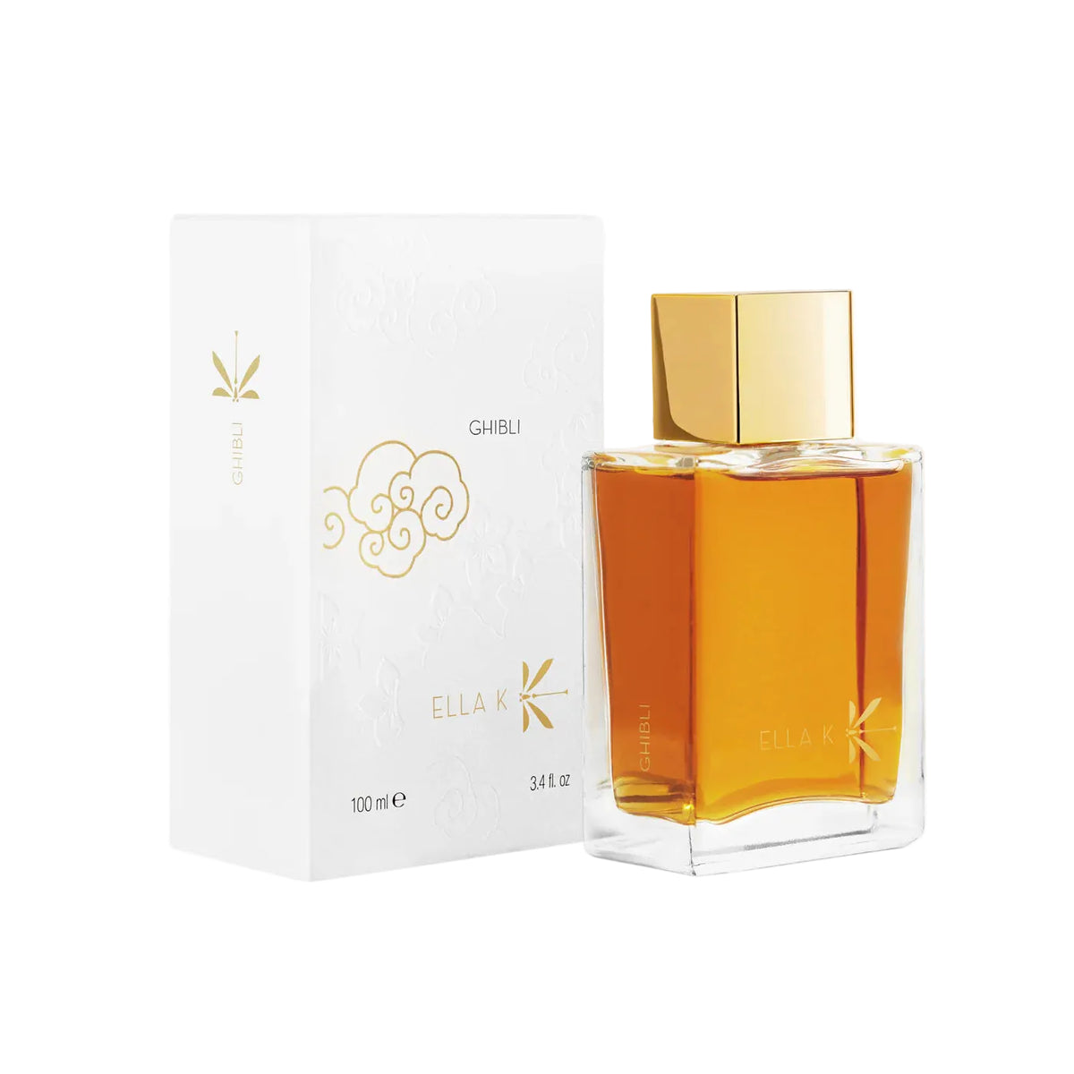 Ella K Ghibli Eau de Parfum spray in 3.4 oz (100ml), featuring a stylish bottle with elegant design, perfect for everyday wear.