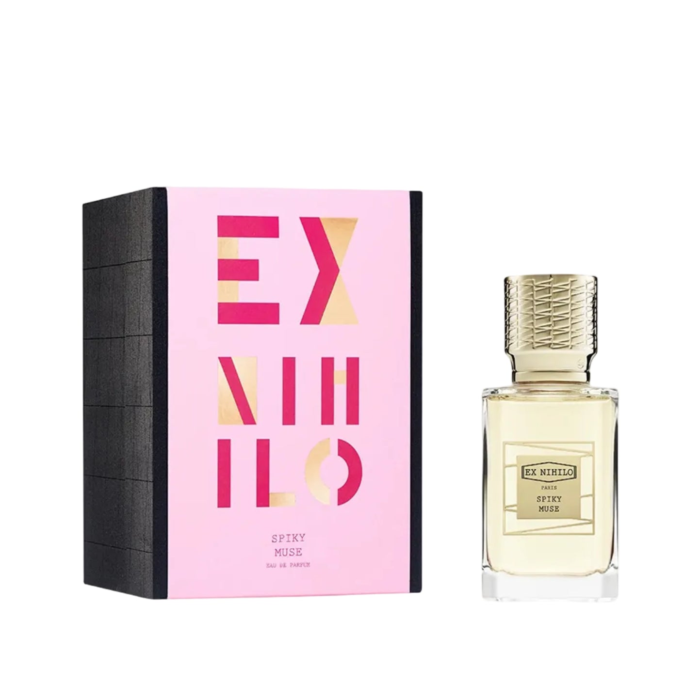 Ex Nihilo Spiky Muse Eau de Parfum spray in 3.4 oz (100ml) bottle, showcasing the elegant perfume design.