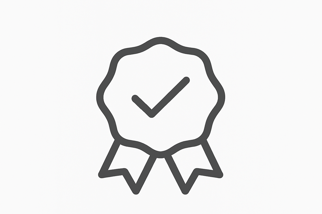 generate an icon (grey) with white back background that depicts authenticity, this is an icon for my website. 
size must be 100 x 100 
I want something simple but professional 
