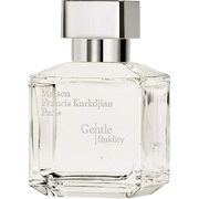Maison Francis Kurkdjian Gentle Fluidity Silver Eau De Parfum tester bottle with minimalist silver packaging.