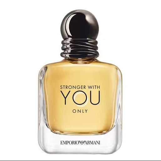 Giorgio Armani Stronger With You Only Eau de Toilette tester bottle, 3.4 oz (100ml) for men, with elegant packaging.