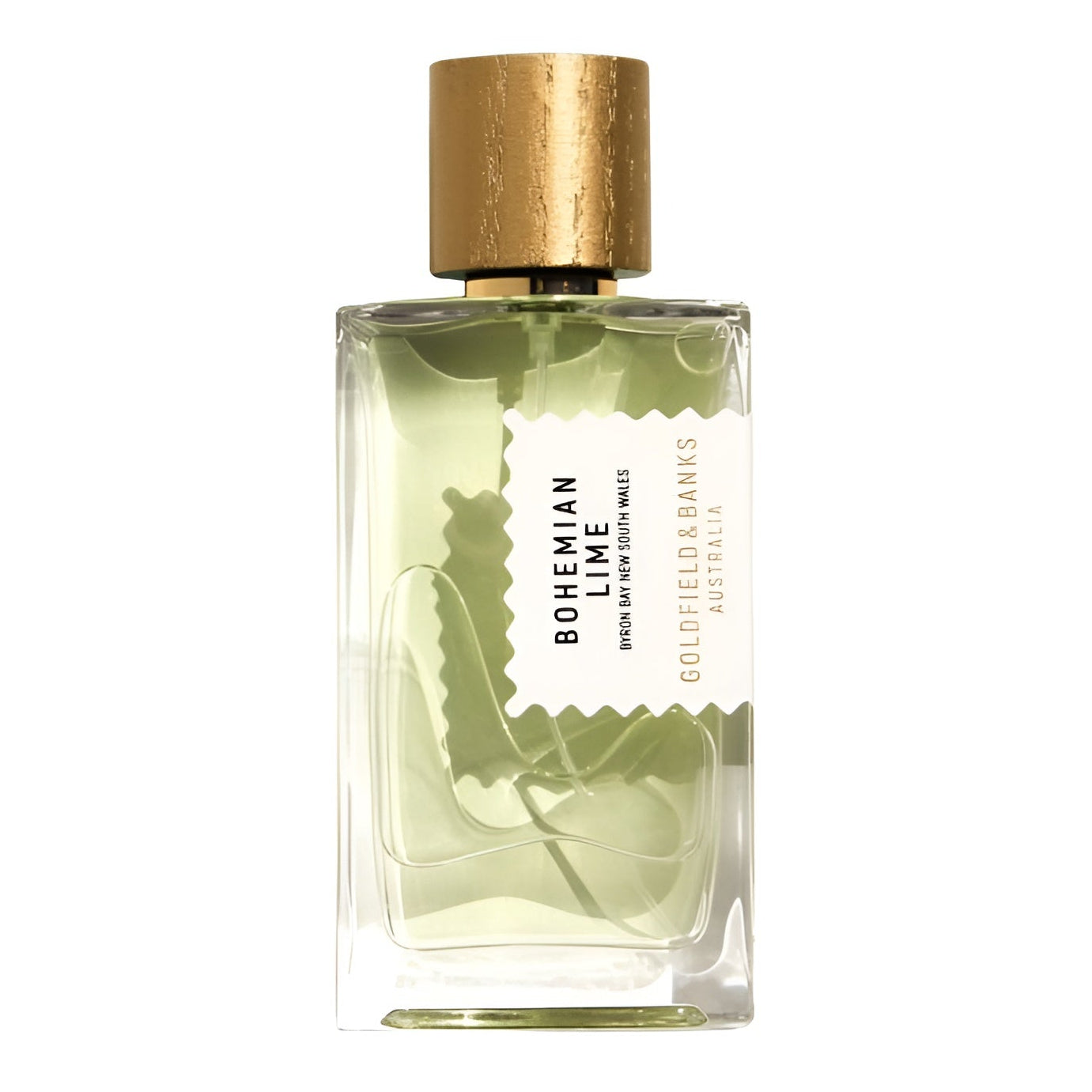 Goldfield & Banks Bohemian Lime Eau De Parfum spray, 3.4 oz, featuring fresh citrus and herbal fragrance in a sleek bottle.