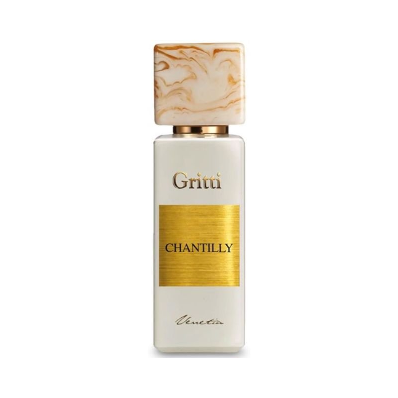Gritti Chantilly Eau de Parfum spray in 3.4 oz (100ml), featuring elegant packaging and luxurious fragrance presentation.