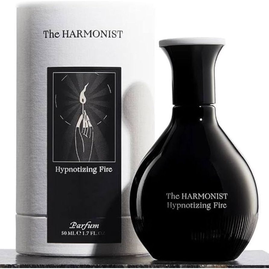 Harmonist Hypnotizing Fire Parfum spray bottle, 1.7 oz (50ml), elegant design showcasing the luxurious fragrance.