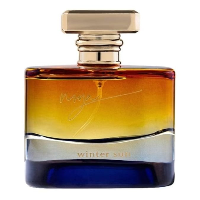 House of Noya Winter Sun Eau de Parfum spray in 3.4 oz/100ml bottle, with elegant packaging and warm, inviting fragrance.