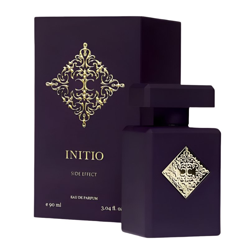 Initio Parfums Privés Side Effect Eau de Parfum spray bottle, 3.04 oz (90ml), with sleek packaging and brand logo visible.