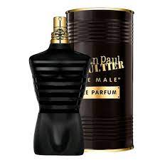 Jean Paul Gaultier Le Male Le Parfum Eau De Parfum Intense spray bottle, 125ml, with sleek packaging and distinctive design.