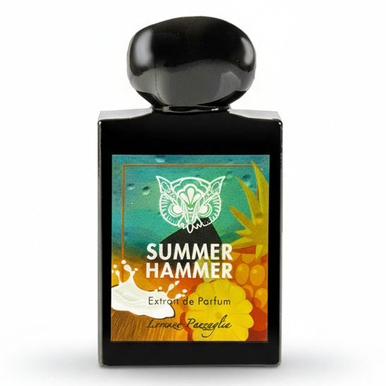 Lorenzo Pazzaglia Summer Hammer Extrait de Parfum spray in 1.7 oz bottle, featuring a vibrant, summery scent.
