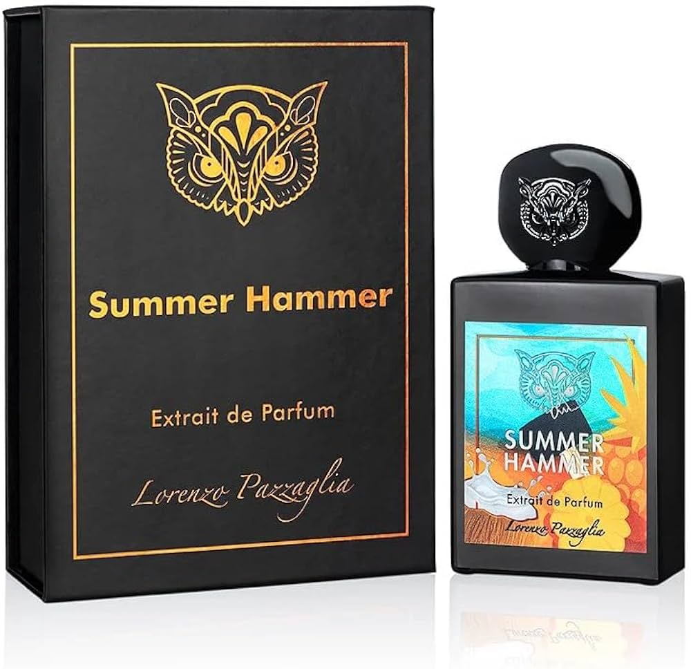 Lorenzo Pazzaglia Summer Hammer extrait de parfum spray in 1.7 oz bottle, featuring a fresh, summery fragrance design.