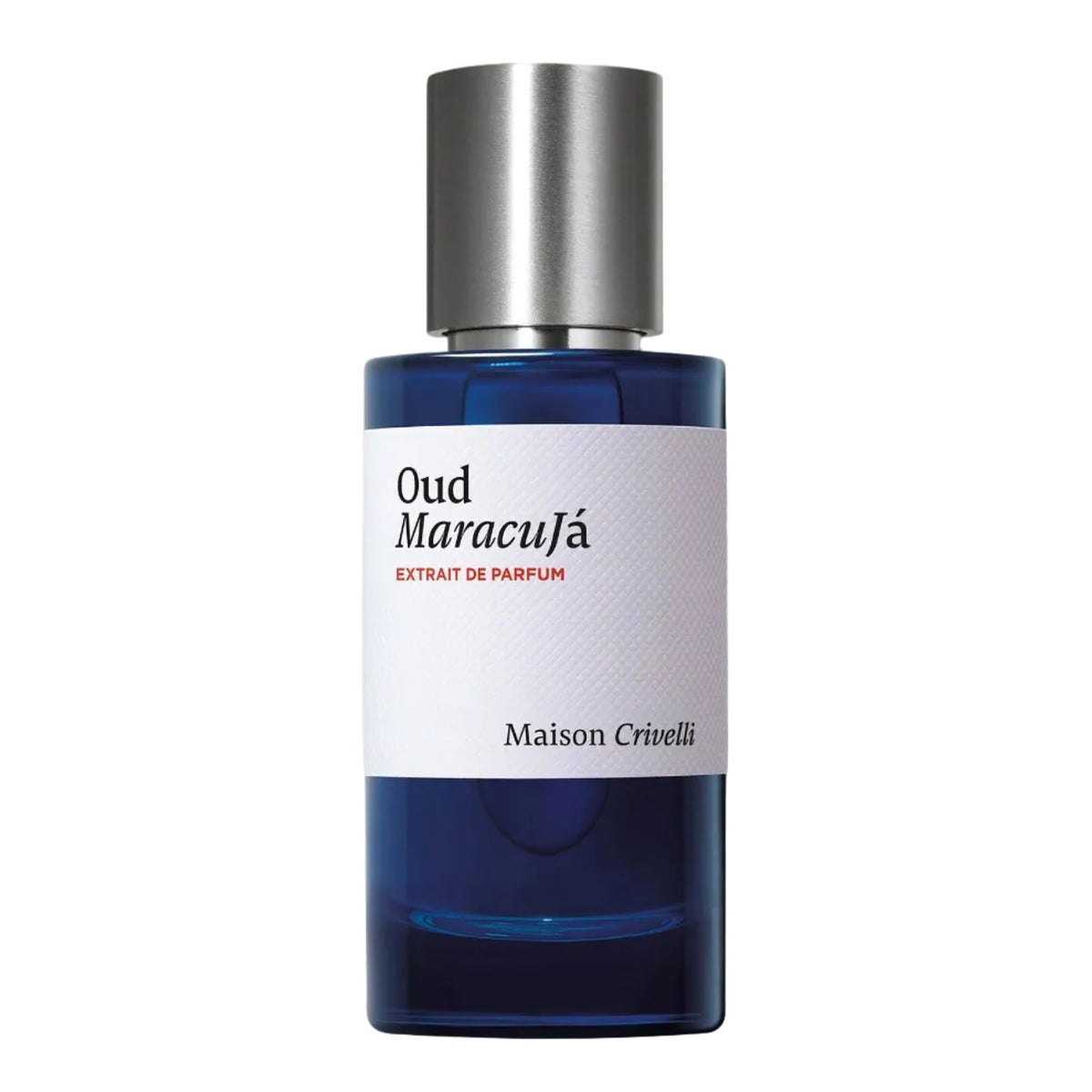Maison Crivelli Oud Maracuja Extrait de Parfum spray in 50ml bottle, featuring a luxurious fragrance with oud and passionfruit notes.