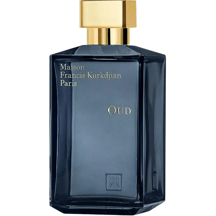 Maison Francis Kurkdjian Oud EDP tester bottle, 2.4 oz (70ml), elegant glass spray with Maison Francis Kurkdjian branding.