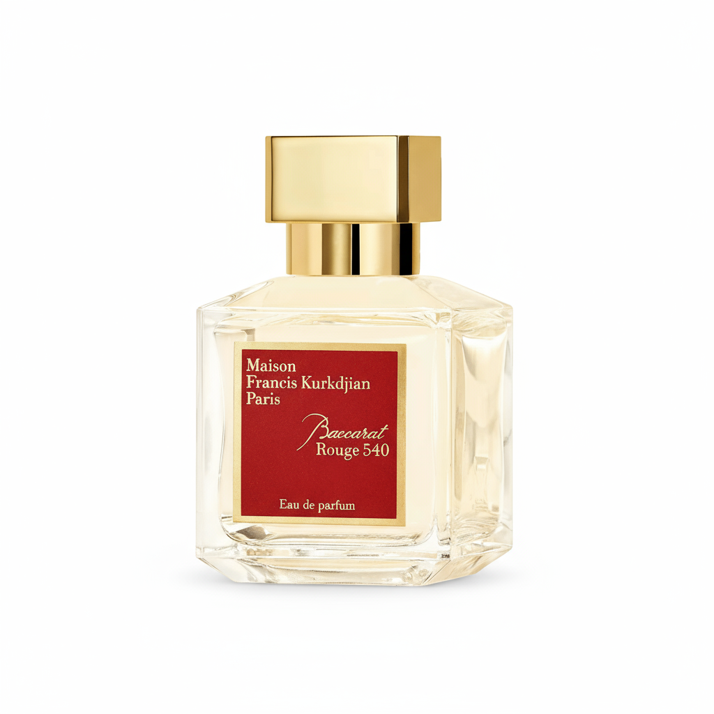 Maison Francis Kurkdjian Baccarat Rouge 540 Eau De Parfum spray bottle, 200ml, with elegant packaging and luxurious design.
