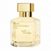 Maison Francis Kurkdjian Gentle Fluidity Gold Eau De Parfum spray bottle, 200ml, with elegant gold accents and clear packaging.