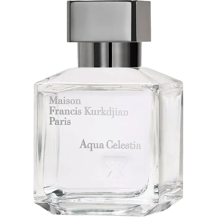 Maison Francis Kurkdjian Aqua Celestia Eau de Toilette tester bottle with minimalist design and clear label.