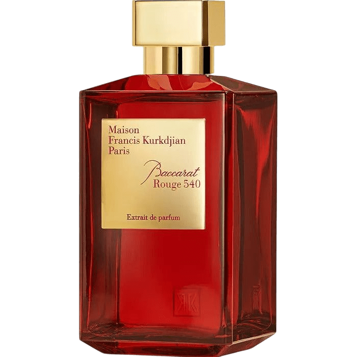 Maison Francis Kurkdjian Baccarat Rouge 540 Extrait de Parfum spray bottle, showcasing elegant packaging and design.